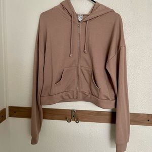 Cropped zip up jacket